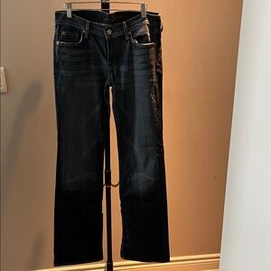 7 For All Mankind Black Straight Leg Jeans